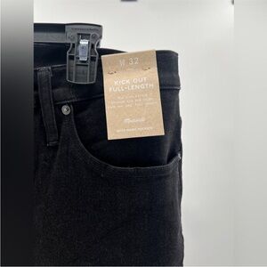 Madewell Kick Out Full-Length Flare Leg Jeans 32 Black Frost Wash
